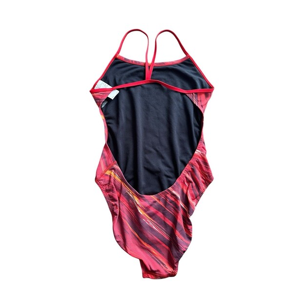 Nike Swimming Swim Suit Bathing Top Tankini NWT Womens Sz 8 Multicolor Abstract - Picture 4 of 8